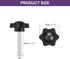 uxcell 3Pcs Star Knobs, M8x45mm Plastic Hex Shaped Clamping Handle Screw Knobs for Machinery Replacement