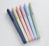 New Solid Color Gel Ink Pens, 0.5mm Point Square Body Gel Pen for Writing Signature, Pack of 6pcs