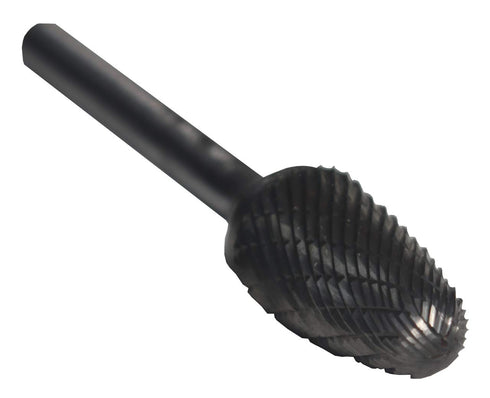 Drill America SF-4 Carbide Burr/Rotary File Tree Radius End Double Cut for Die Grinder 7/16" Dia. x 1" Cut Length