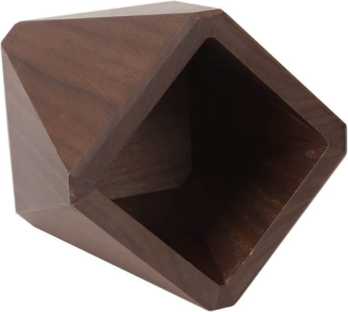 Black Walnut Wooden Pencil Box, Multi-Use Desk Writing Stationary Organizer, Wood Pen Holder for Office Supplies