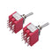 mxuteuk 2pcs Miniature Toggle Switch MTS-402 12 Terminal 4PDT Car Dash ON/ON 5A 125V 2A 250V