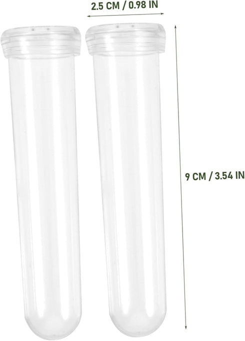 50pcs Wakauto Transparent Flower Tubes for Fresh Flowers Practical Floral Water Containers Height for Roses Carnations