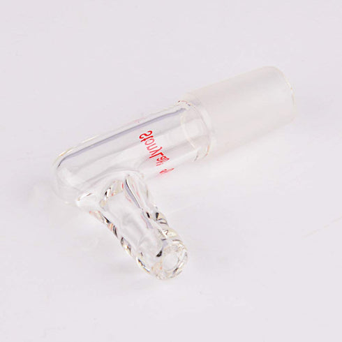 stonylab Glass 90 Degree Vacuum/Gas Adapter, Borosilicate Glass Bent Inlet Adapter with 14/20 Inner Joint for Lab