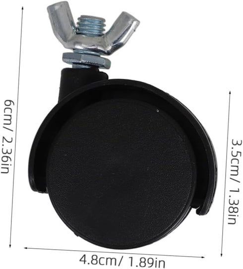 4pcs ABOOFAN Heater Caster Wheels Replacement Swivel Casters for Desk Chair Office Chair and Rolling Cart Abs Material