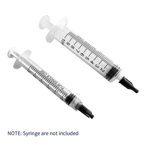 100 Pack Luer Lock Syringe Caps for Luer Slip Lock Tip, Leak-Free Dispensing, Black