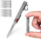Mini Folding Pocket Knife with 10pcs Replaceable Surgical Blades, Keychain Utility Knives for Women and Men