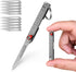 Mini Folding Pocket Knife with 10pcs Replaceable Surgical Blades, Keychain Utility Knives for Women and Men