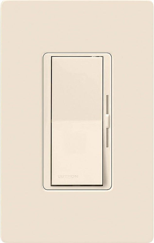 3-Speed 1.5A Fan/1A Lutron Diva Fan Control and Light Switch, Single-Pole, LED, DVFSQ-LF-LA, Light Almond
