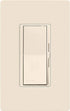 3-Speed 1.5A Fan/1A Lutron Diva Fan Control and Light Switch, Single-Pole, LED, DVFSQ-LF-LA, Light Almond