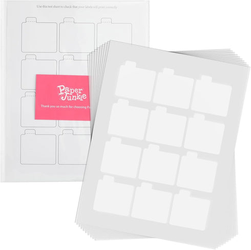 Paper Junkie 240 Pack Printable Lip Balm Labels for Tubes - Customizable Stickers for Containers (20 Sheets, 2.15x2.15