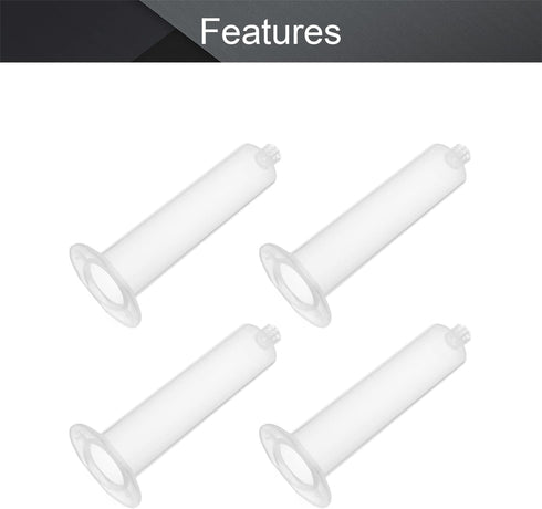 Utoolmart Air Distribution Tube, Adhesive Syringes Tube Sleeve, 30cc Plastic Syringe Dispensing, with Piston,