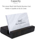 Business Card Holder for Desk - Elegant Display Holder Made of Sahara Noir Marble - Desk Organizer Stand for 25