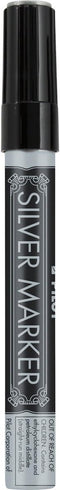 PILOT Metallic Permanent Paint Markers, Silver, Medium Point, 12-Pack