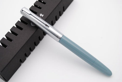 czxwyst 601 Steel Cap Vacumatic Fountain Pen with Ink Window (Lake Blue)