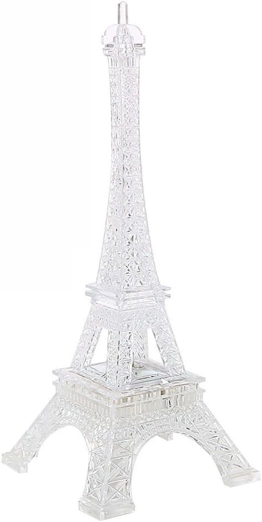 Colorful Eiffel Tower Lighting Desk Bedroom Decoration LED Lamp (7.6 Inch)
