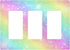 Cute Unicorn Galaxy Sky Wall Plate with Rainbow Pastel Clouds, 1 Gang Switch Plates for Light Receptacle Plug Cover