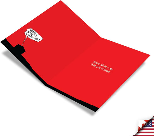 NobleWorks 12 Boxed Adult Christmas Cards with Envelopes, Hilarious Holiday Greetings, Silent Night