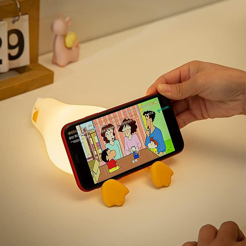 Generic 3 Dimmable Lying Flat Duck Night Light, Level LED Nursery Nightlight,Cute Lamps Silicone Light Up
