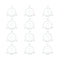 ZIANTENNY 12 Pcs White Plastic Lamp Shade Adapter Rings E27 to 3/7" Reducer