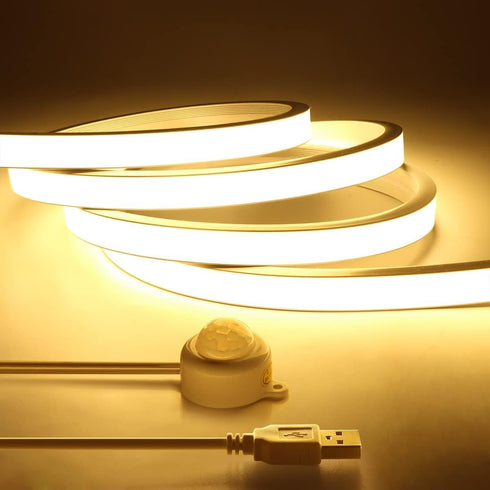 Motion Activated COB LED Strip,5 V USB Motion Sensor Neon LED Strip