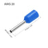 uxcell 2000 Pcs Insulated Ferrule Wire Connector Electrical Crimp Terminal 20 AWG for Electrical Projects Blue
