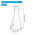 PATIKIL 4 Pcs 250ml Narrow Mouth Graduated Erlenmeyer Flask, Borosilicate Glass for Lab Experiment Chemistry