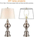 10 Inch Lamp Harp, 2 Set Gold Lamp Shade Holder with Finial, DIY Detachable Replacement Adapter for Table/Floor Lamps