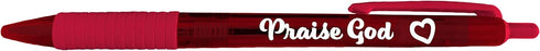 Greeting Pen Christian Inspirational Translucent 12 Pen Set with 6 Designs