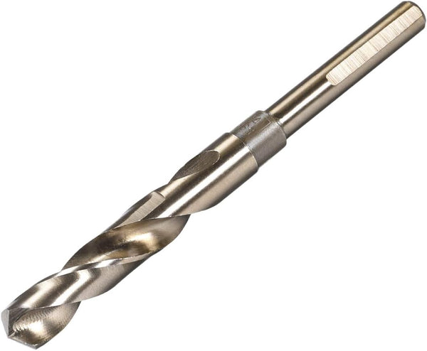 uxcell Reduced Shank Twist Drill Bits, 14mm High Speed Steel with 10mm Shank for Metal and Plastic