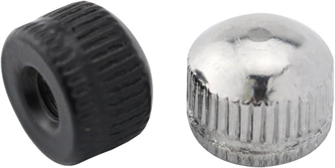 JianLing 10PCS M4 9x11mm 5xChrome 5xBlack Screw Caps for Light Fixtures Hand Tightened Knurled Knob Nuts Replacement