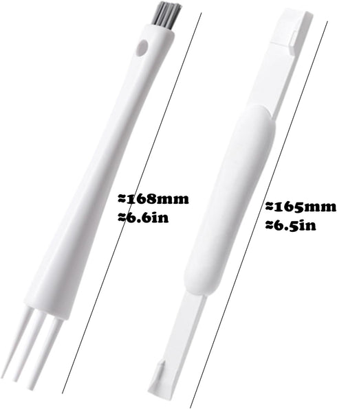 SHUNGXINYI 2-Piece Set: Household Gap Cleaning Dual-Head Door Window Track Cleaner + White Stiff Bristle Grout Brush