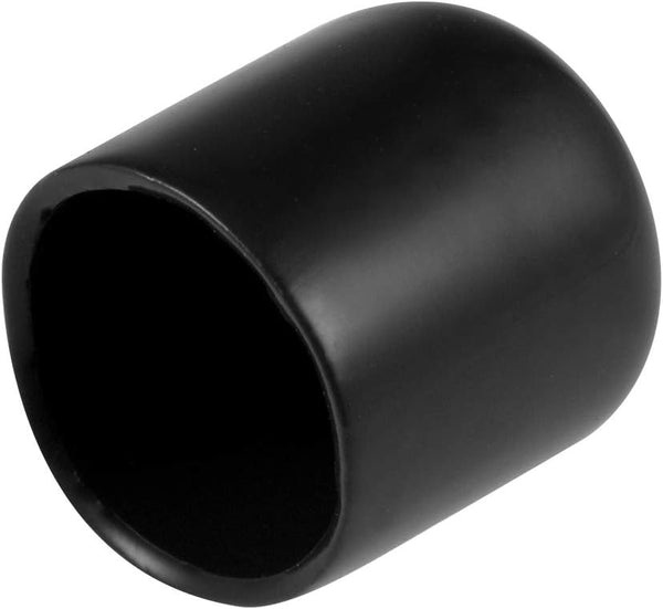 uxcell 20pcs Rubber End Caps, 16mm ID Vinyl Round Tube Bolt Cap Cover Thread Protectors (Black)