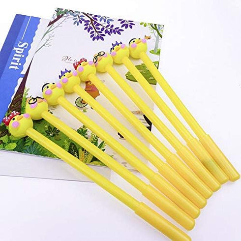 FAMOORE Yellow Duck Creative Expression Gel Ink Pen - Cute Kawaii Black Writing Pens, 8PCS