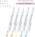 ZEBRA WKT7-5C-N Mildliner Highlighter, Faint Fluorescent Colors, 5 Colors