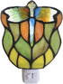 Anniversary.DYM9013 Stained Glass Dragonfly Night Light, Suitable for Bedroom, Corridor, Bathroom, Children's Room,This