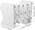 HEMOTON Retractable White Metal Book Holder and Desktop Bookshelf Organizer Large Adjustable Bookend for Office Desk