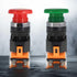 Emergency Push Button Switch, Green&Red Mushroom Head, for Home or Industrial Equipment (2 Pack)