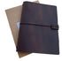 Refillable Leather A5 Travelers Notebook - Dark Brown Travel Journal with Lined Insert, 8.5 x 5.5 Inches
