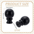 2Pcs Finials,1-1/2 Inch AHANDMAKER Black Lamp Lamp Shade Nut Screw Cap Ball Knob Finial Head Decoration Topper