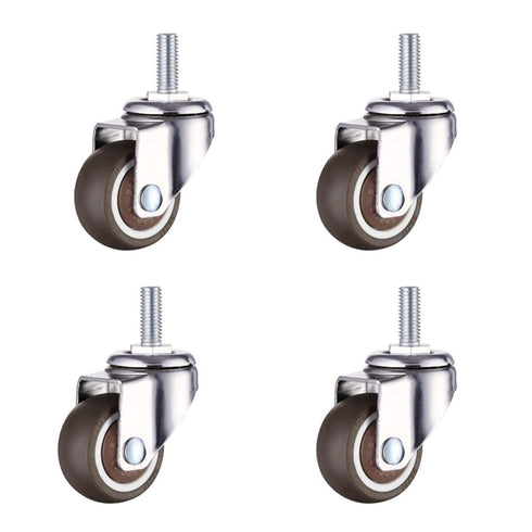 Norgail 1 Inch Small Tiny Shopping Cart Wheel Replacement, Set of 4 Swivel Caster Wheels, 33lb Load Capacity