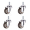 Norgail 1 Inch Small Tiny Shopping Cart Wheel Replacement, Set of 4 Swivel Caster Wheels, 33lb Load Capacity