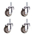 Norgail 1 Inch Small Tiny Shopping Cart Wheel Replacement, Set of 4 Swivel Caster Wheels, 33lb Load Capacity