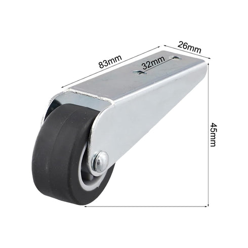 Cloudpower Black(1.6 inches) Swivel Gate Caster Wheels TPE Rubber Furniture Casters on Hardwood Tiles Vinyl Marble