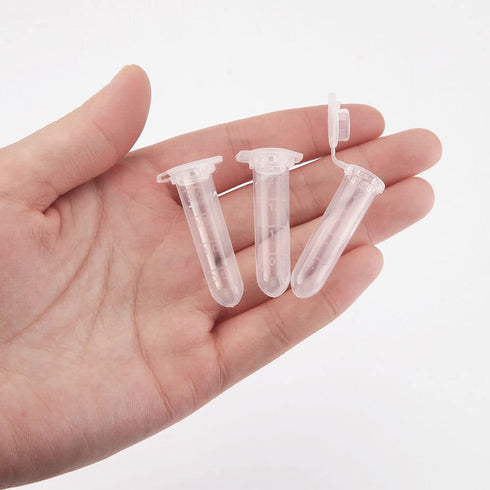 2ml Microcentrifuge Tubes, 500pcs EO Sterilized Plastic Vials with Caps for Sample Storage without Leakage