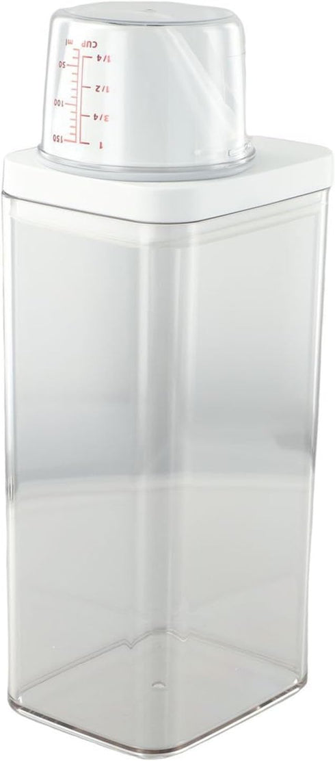 Generic Organization(1500ml) Laundry Detergent Dispenser with Airtight Lid and Measuring Cup, Transparent AS Body