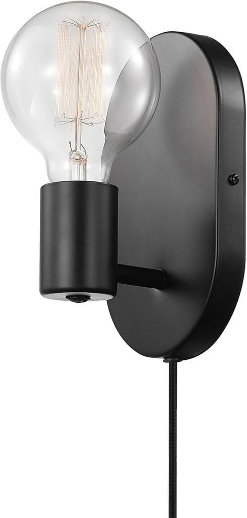Globe Electric x Novogratz 51488 1-Light Plug-in or Hardwire Wall Sconce, Matte