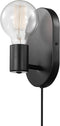 Globe Electric x Novogratz 51488 1-Light Plug-in or Hardwire Wall Sconce, Matte