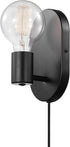 Globe Electric x Novogratz 51488 1-Light Plug-in or Hardwire Wall Sconce, Matte
