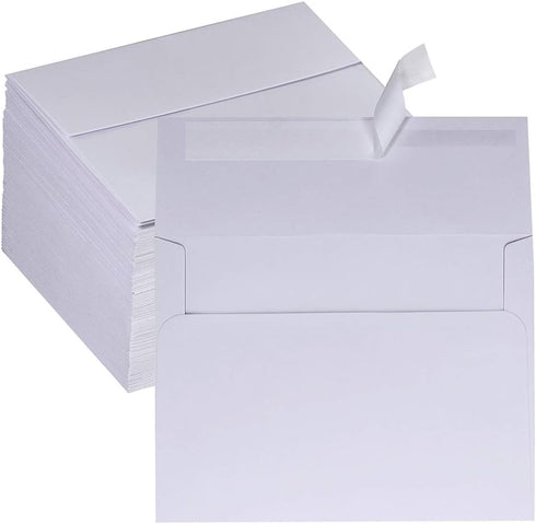 Supla 150 Pcs White A6 Invitation Envelopes, Peel & Seal Self-Seal 4 3/4 x 6 1/2 for Wedding Holiday Invitation Mailing