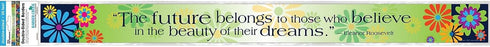 BARKER CREEK Double-Sided Border with Inspirational Quote, Italy Fiori Bellissimi for Bulletin Boards and Decor
